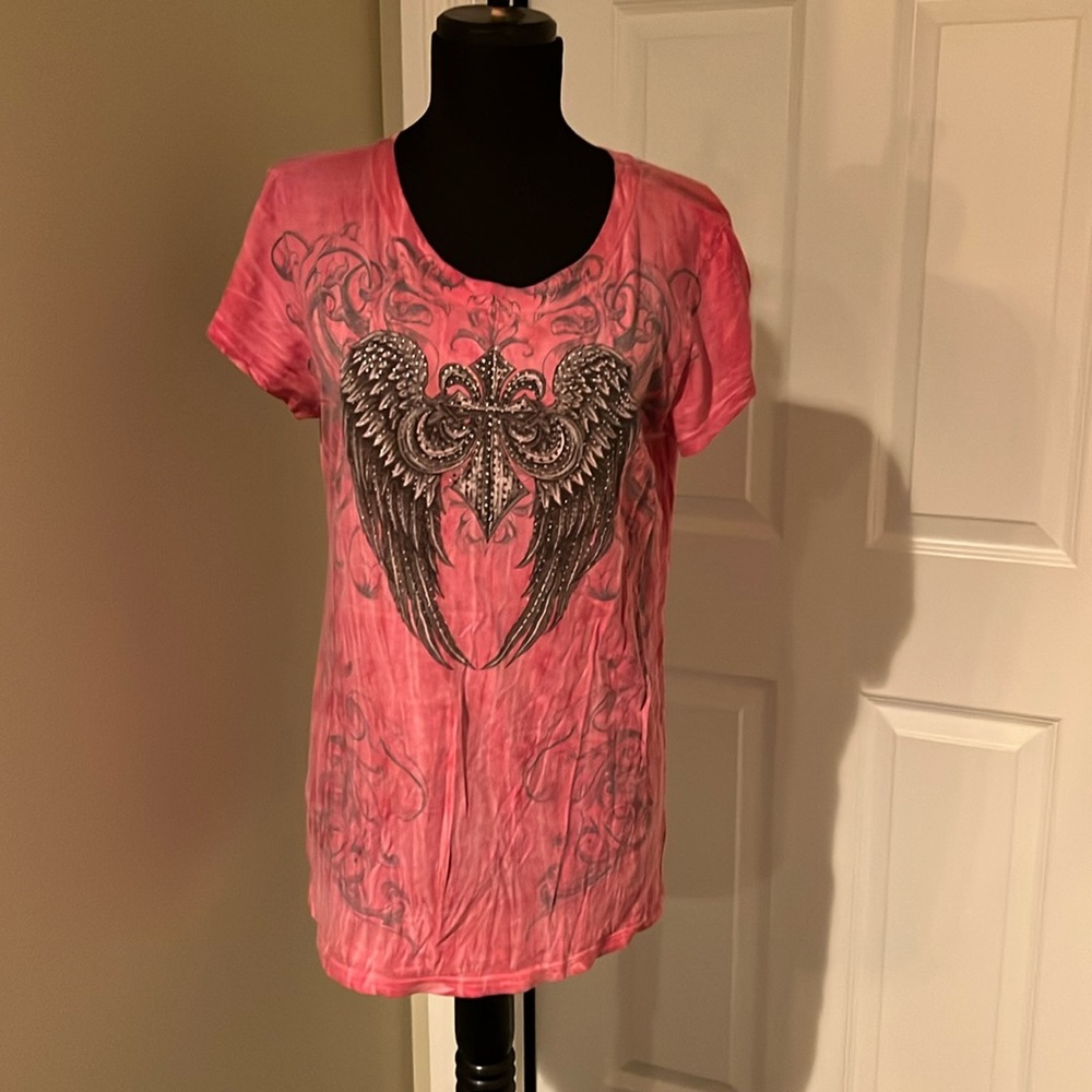Pink shirt with some diamond studs. Size Xl  brand Cottu On.